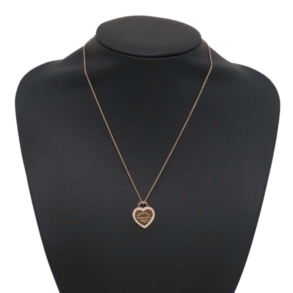 TIFFANY Authentic 18k Gold Diamond Heart Necklace - Picture 4 of 9